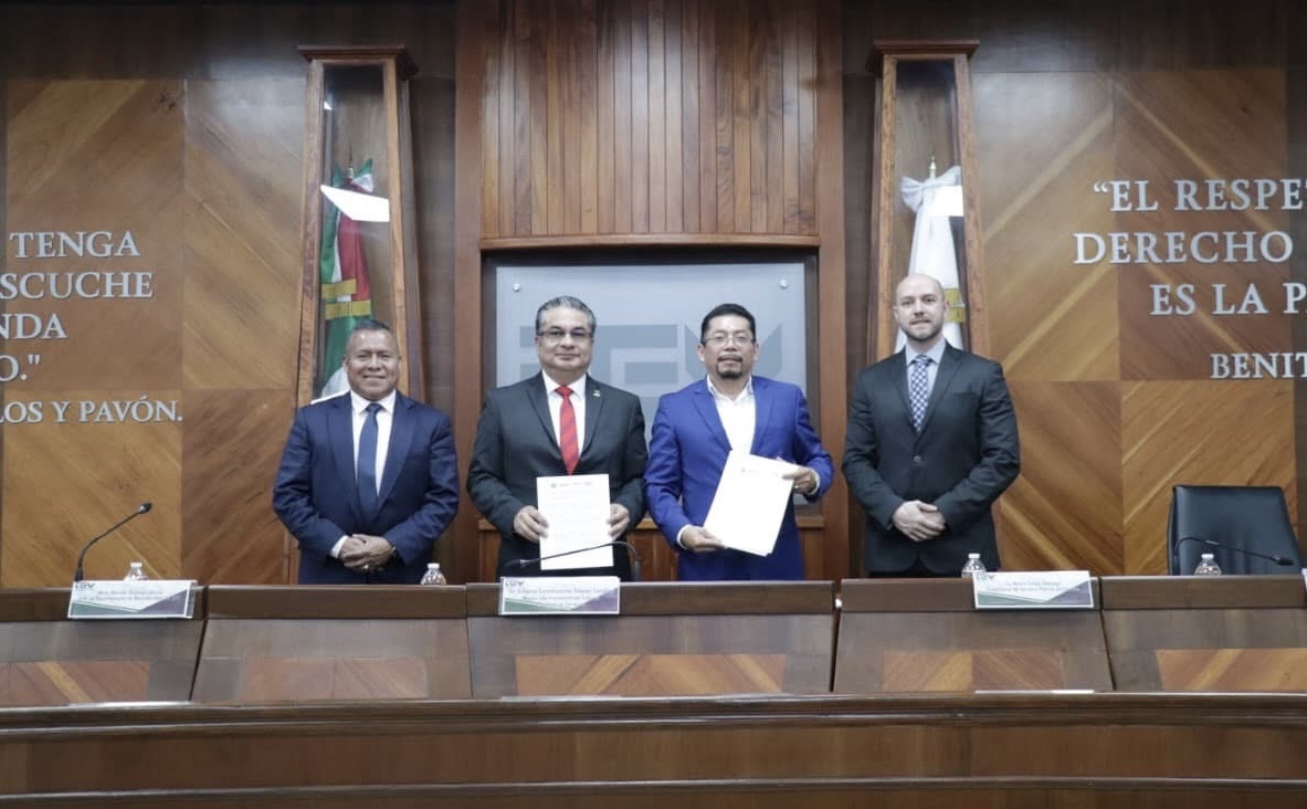 Tribunal Electoral de Veracruz y Sefiplan, actualizan convenio de colaboración institucional