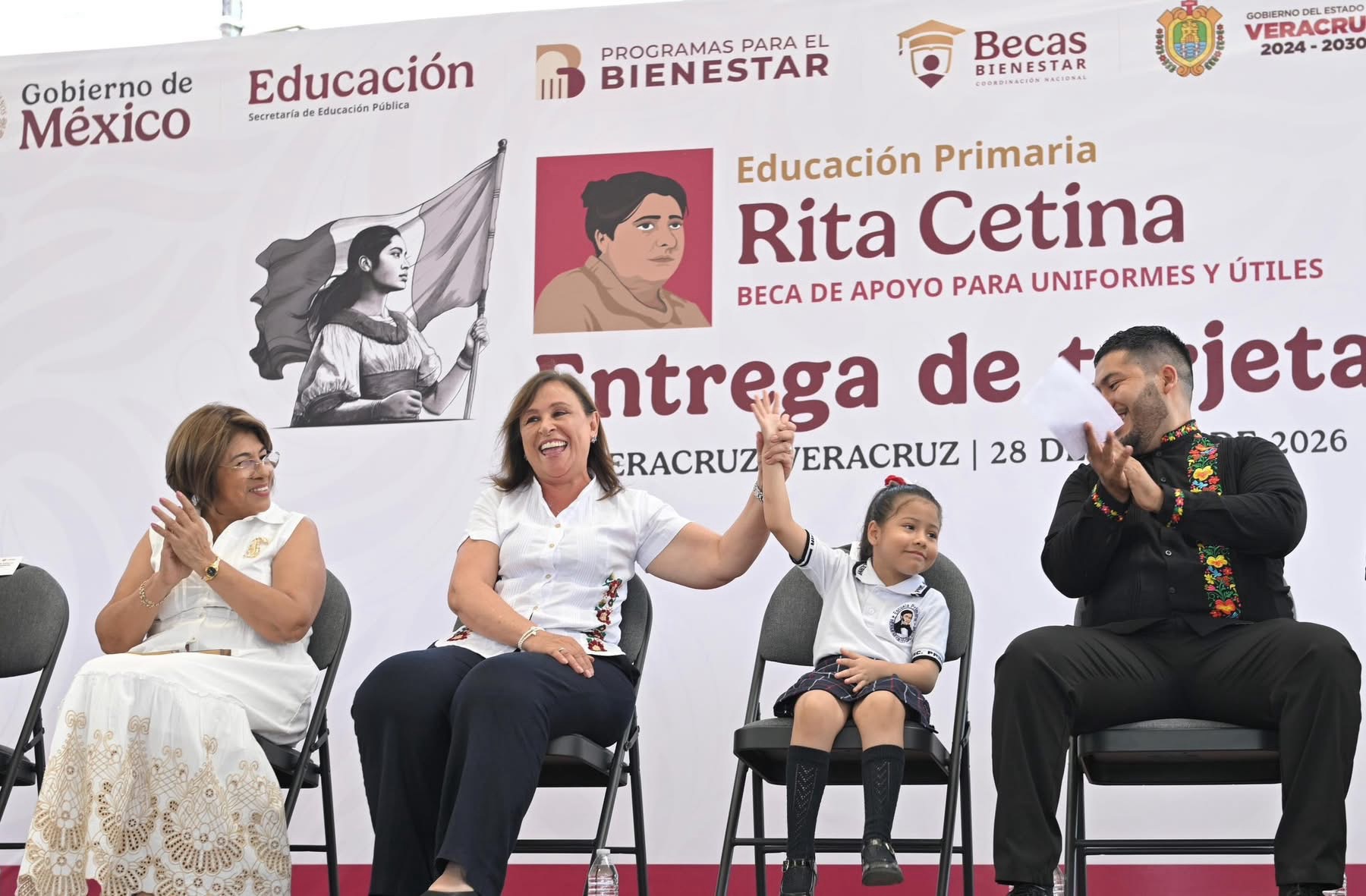 Se reduce rezago educativo en Veracruz, anuncia Rocío Nahle